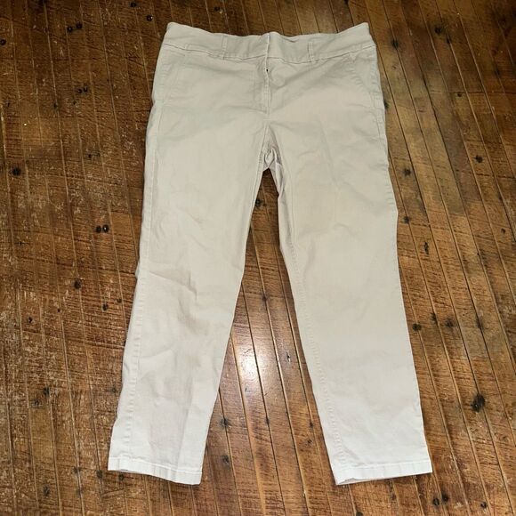 Loft tan minimalist size 12 Modern Chino business casual crop pants - Picture 1 of 3